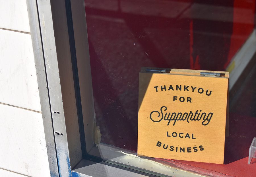 Supporting local businesses graphic