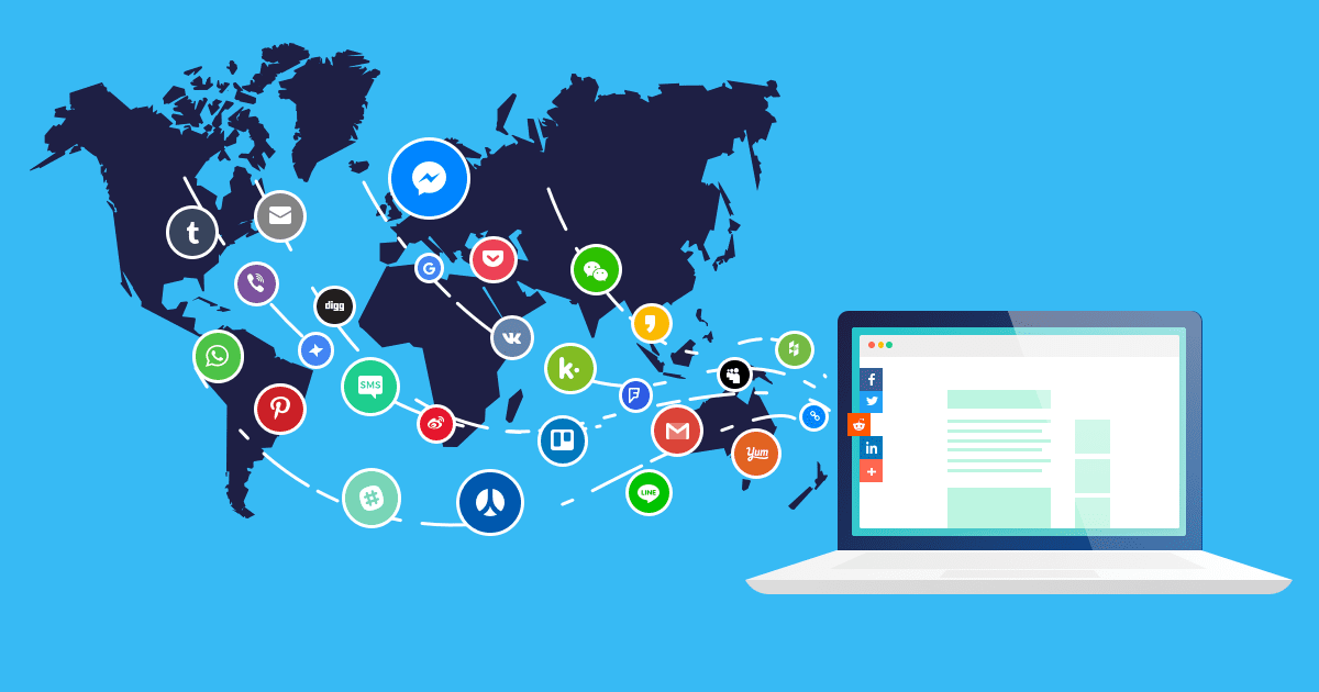 Social Media World Map