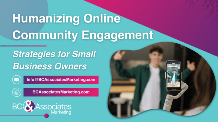 Humanizing Online Community Engagement Graphic