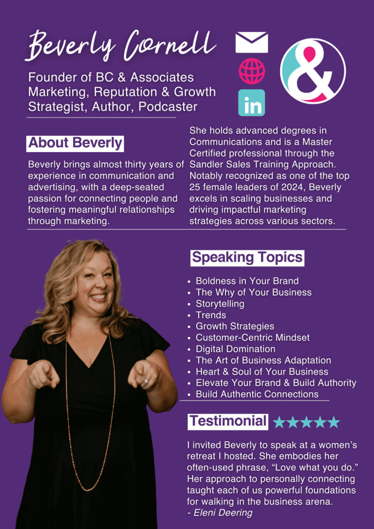 Small Business Marketing Speaker: Beverly Cornell