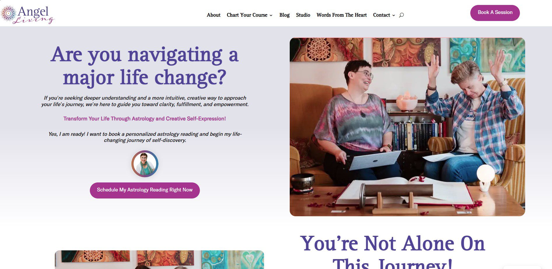 Angel Living Front Page
