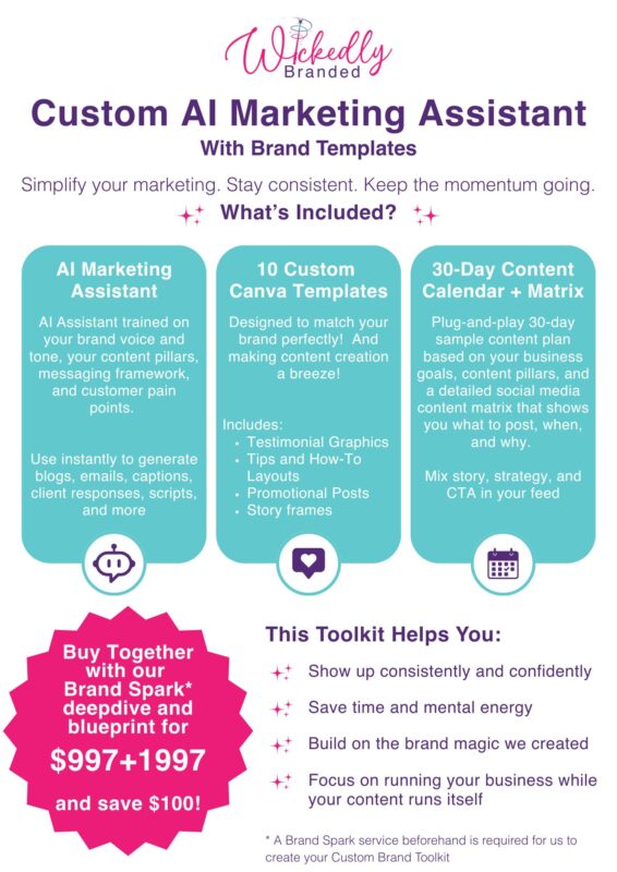 custom ai marketing asistant flyer