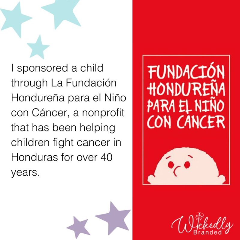 a graphic for funsacion hondurena para el nino con cancer