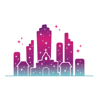The Enchanted city - like the emerald city but pink and purple and blue. The vision for your business to be successful