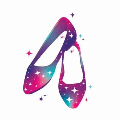 Iridescent ballet Flat Shoes - like ruby red slippers from oz. Feel like home in your brand