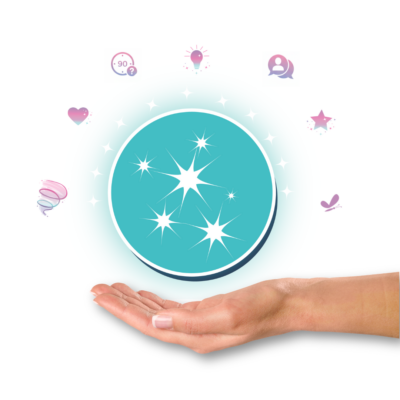 Brand Spark Experience with spark and hand.